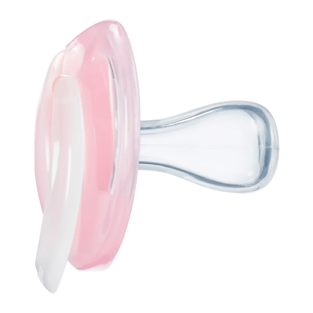 Suzeta ortodontica de noapte care lumineaza in intuneric pentru 0-6 luni Transparent/Roz, 2 bucati, Tommee Tippee 