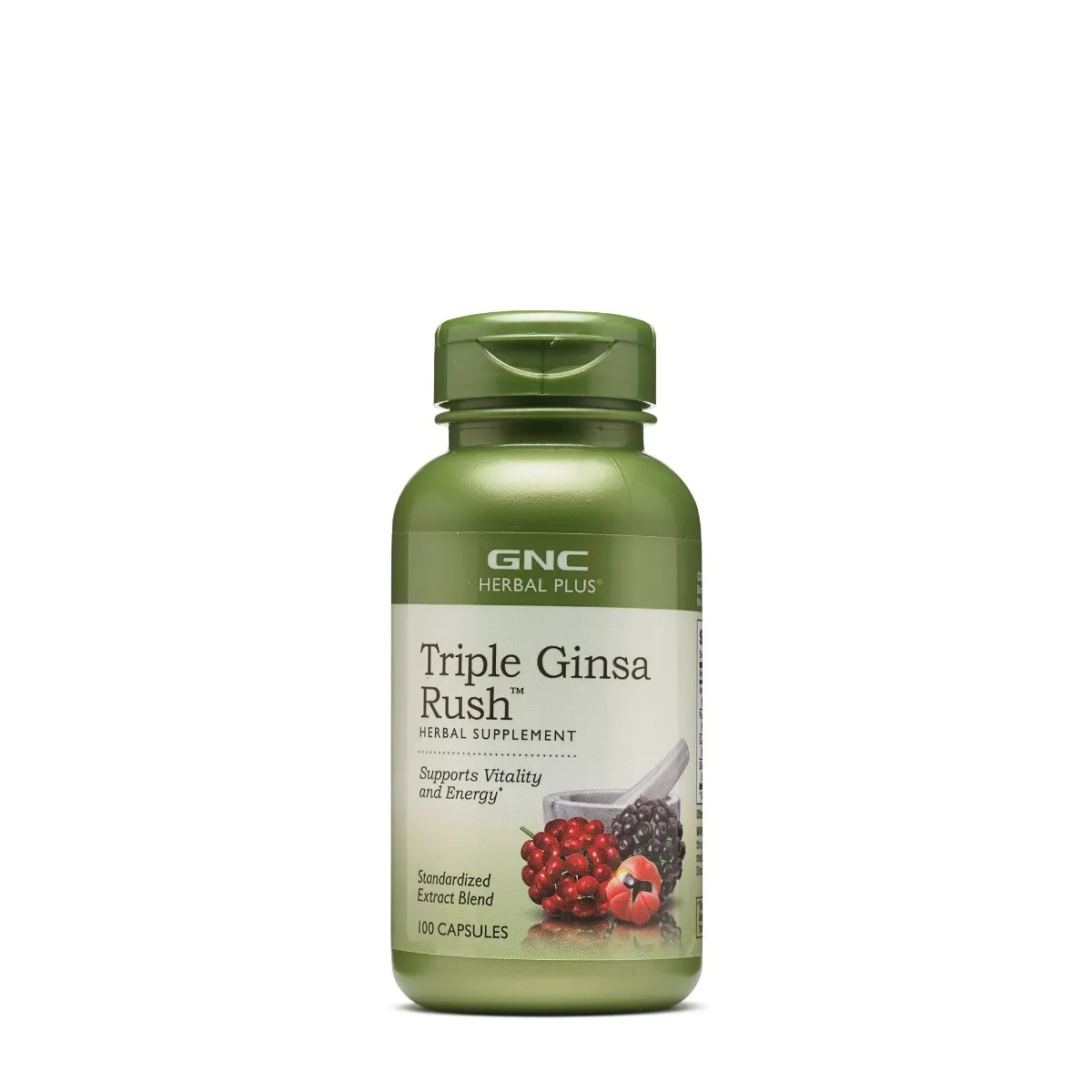 Extract standardizat din 3 tipuri de ginseng Herbal Plus, 100 capsule, GNC