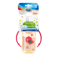 Cana antrenament din silicon Cute Animals Pasare, 320ml, Canpol babies