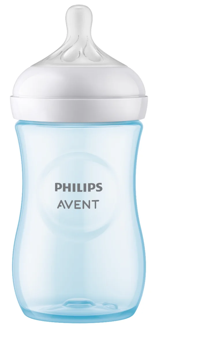 Biberon pentru +1 luna Natural Response Albastru SCY903/21, 260ml, Philips Avent
