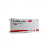 Ampicilina 250mg, 20 capsule, Antibiotice