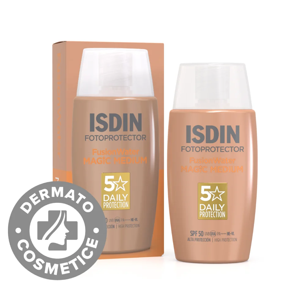 Fotoprotector Fusion Water Magic Color Mediu SPF50, 50ml, Isdin