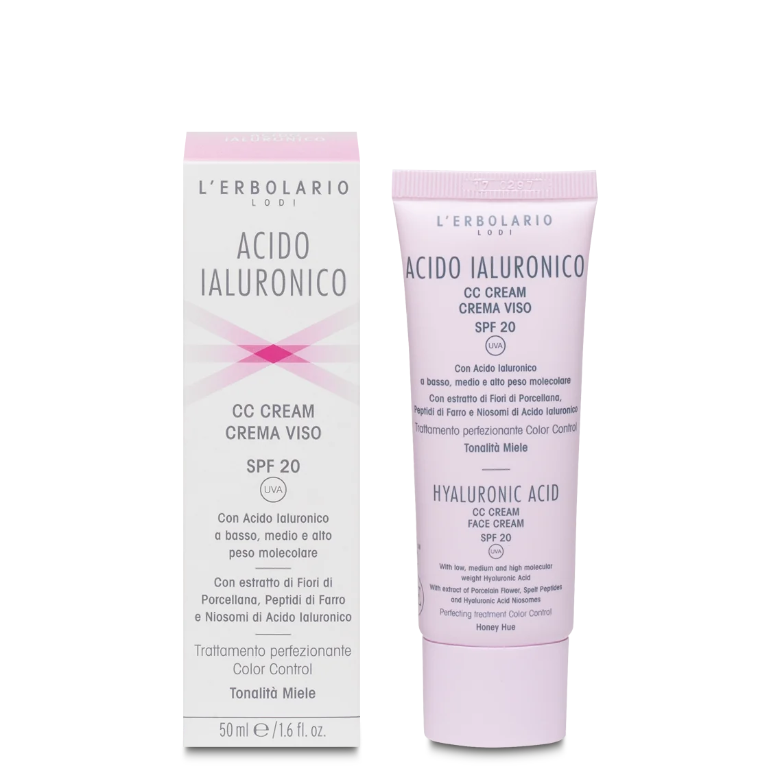 L'Erbolario Crema de fata cu acid hialuronic si miere SPF20, 50ml