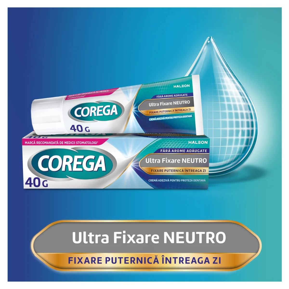 Crema adeziva pentru proteza Neutro, 40g, Corega