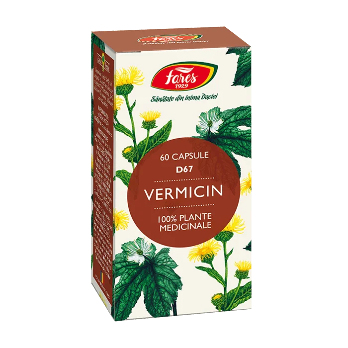 Vermicin, 60 capsule, Fares
