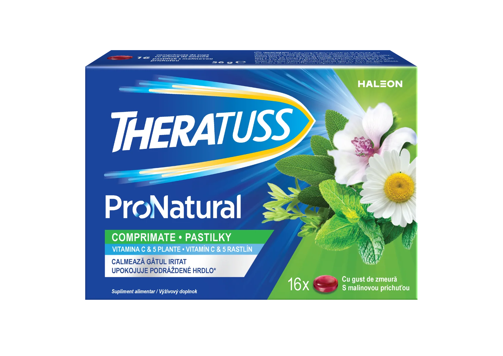 Theratuss Natural comprimate de supt, 16 comprimate, Haleon