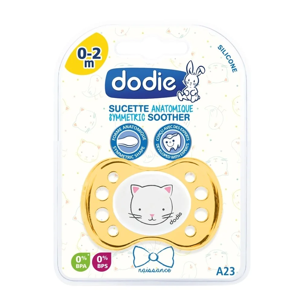 Suzeta anatomica din silicon 0-2 luni Birth Unisex A23, 1 bucata, Dodie