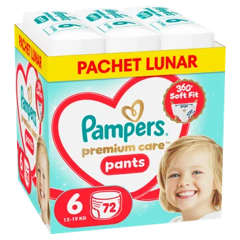 Scutece-chilotel Premium Care Pants XXL Box Marimea 6 pentru 13-19 kg, 72 bucati, Pampers