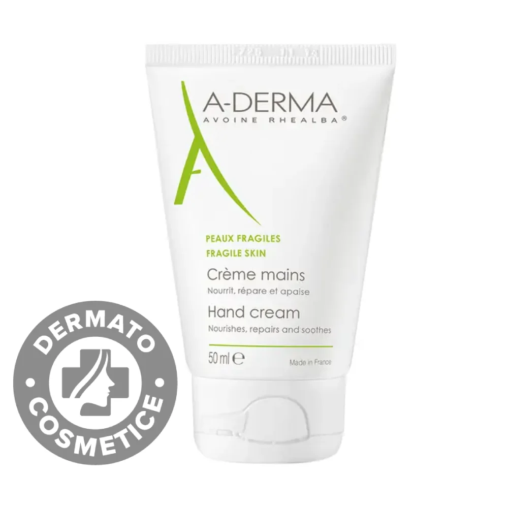 Crema de maini intens reparatoare cu lapte de ovaz, 50ml, A-Derma