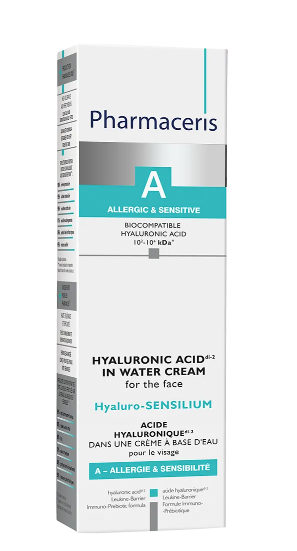 Crema hidratanta cu acid hialuronic in apa Hyaluro-Sensilium A, 40ml, Pharmaceris 