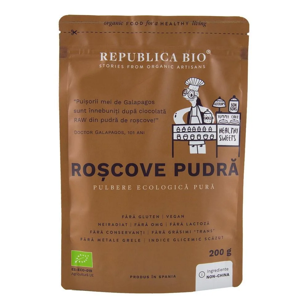 Pudra de Roscove pulbere ecologica pura, 200g, Republica Bio