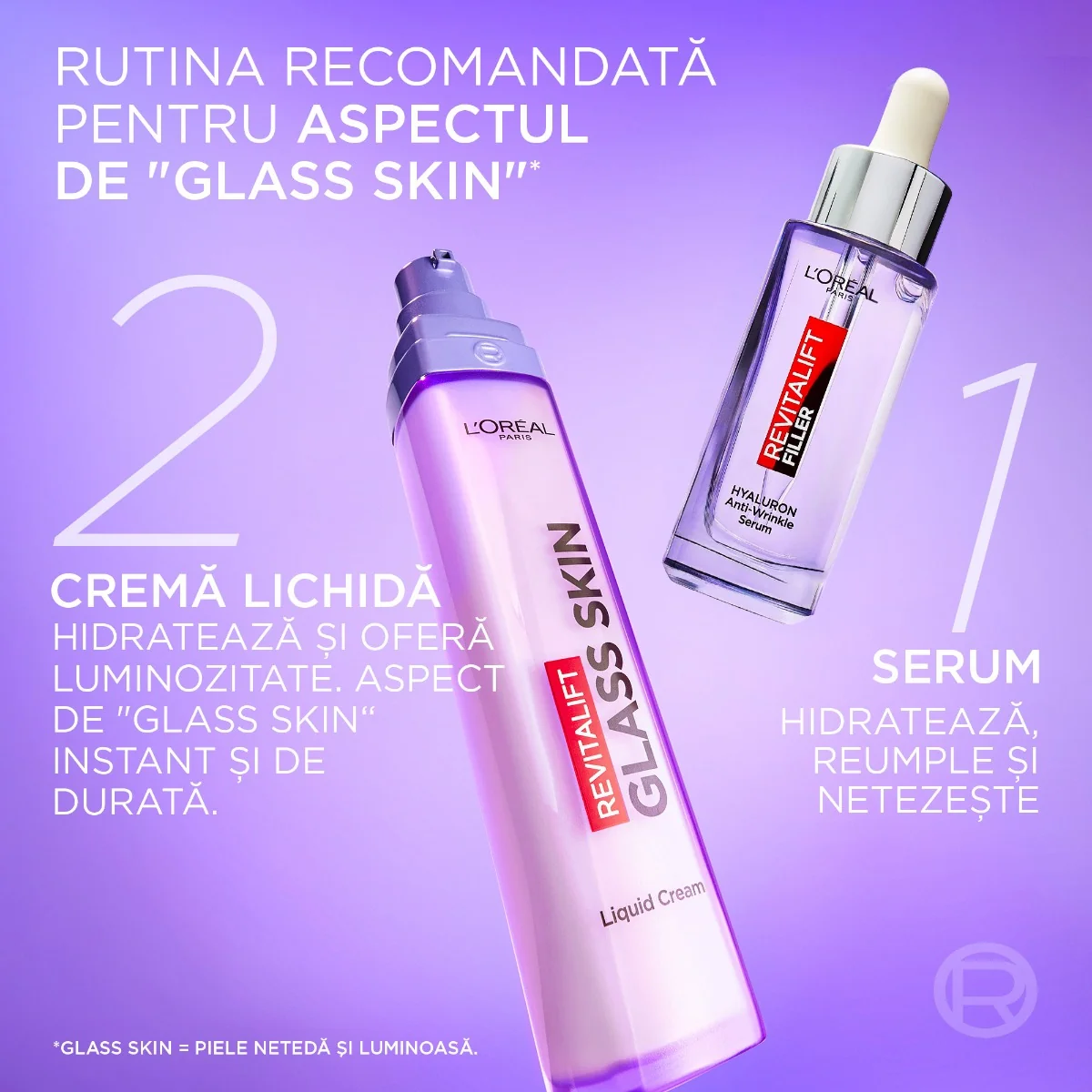 Crema iluminatoare Revitalift Glass Skin, 50ml, L'Oreal Paris