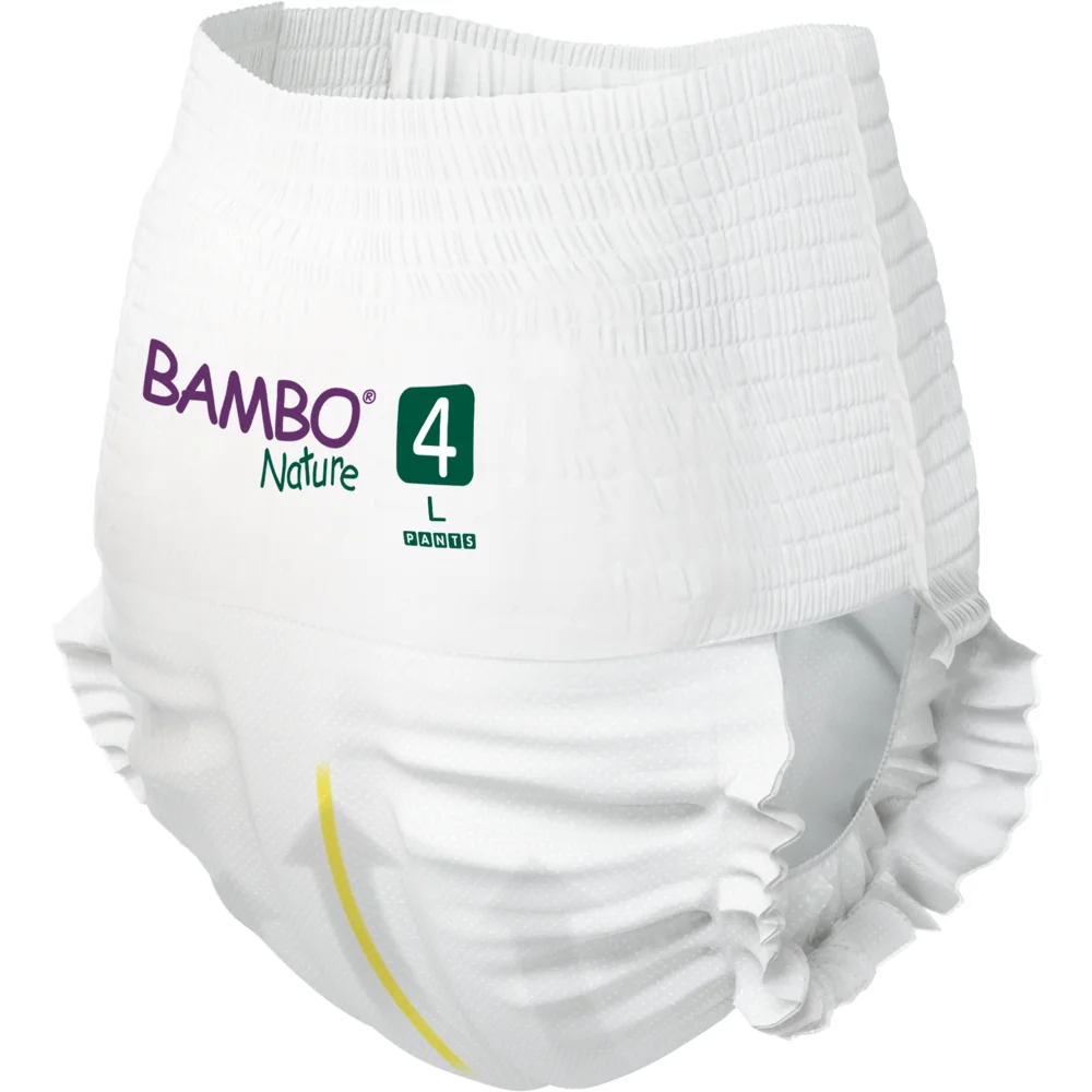 Scutece Eco Paper Bag Pants Marimea Nr. 4 pentru 7-12 kg, 100 bucati, Bambo Nature