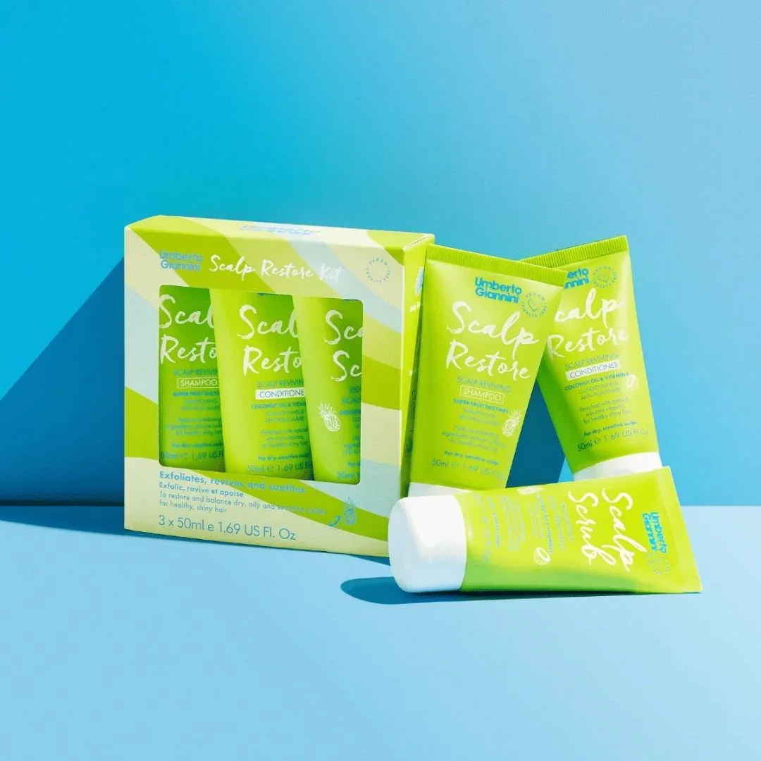 Set travel size anti-matreata Scalp Restore Kit, 1 bucata, Umberto Giannini 