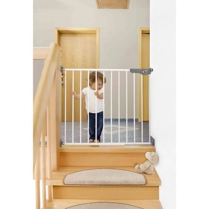 Poarta extensibila montaj pe perete S-Gate 73-110cm Metal alb Active-Lock 46115, 1 bucata, Reer