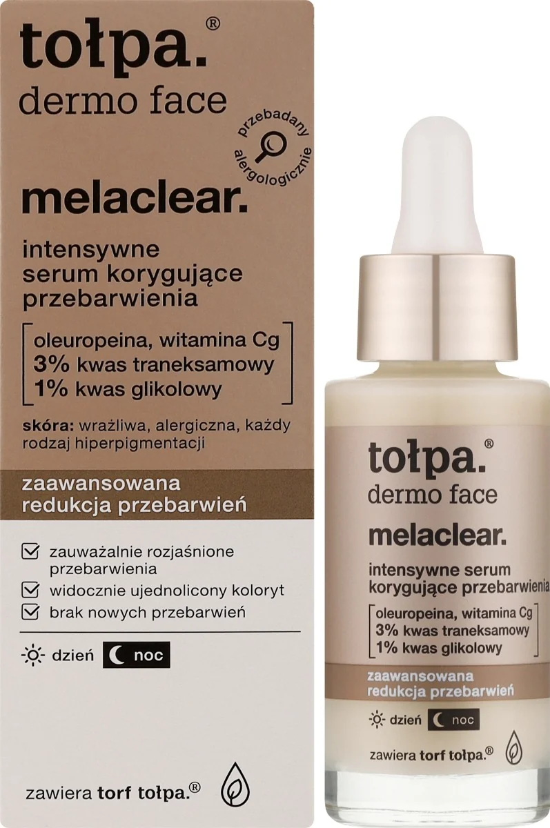 Serum depigmentant pentru pete pigmentare Dermo Face Melaclear, 30ml, Tolpa