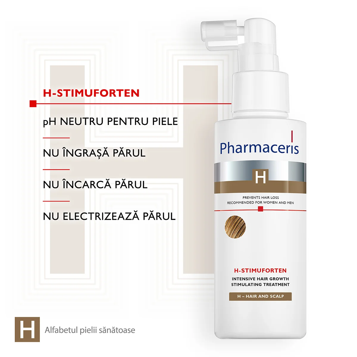 Tratament intensiv pentru stimularea cresterii parului Stimuforten H, 125ml, Pharmaceris