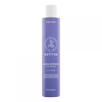 Sampon par blond cu pigment violet Anti-Yellow Actyva Colore Brillante, 250ml, Kemon