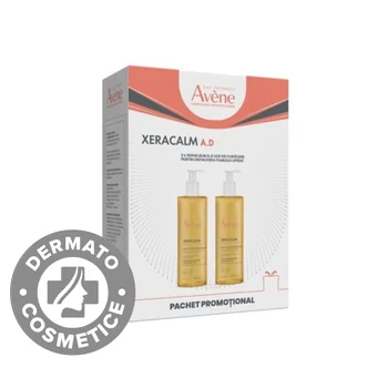 Pachet Ulei de curatare pentru pielea predispusa la dermatita atopica XeraCalm AD, 2 x 400ml, Avene