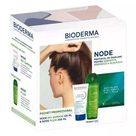 Pachet Node DS Sampon 125ml + Fluid 200ml, Bioderma