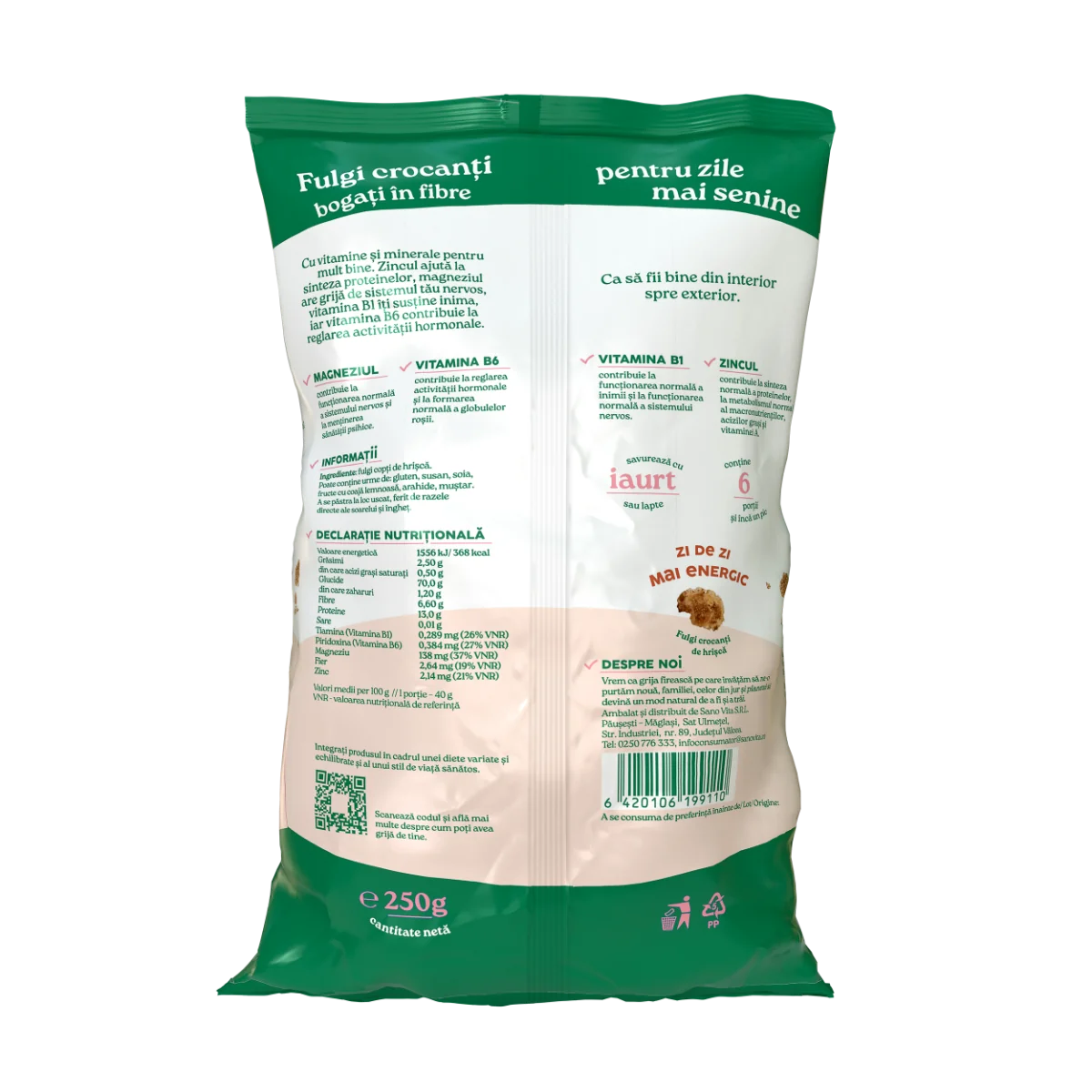 Fulgi crocanti de hrisca, 250g, SanoVita