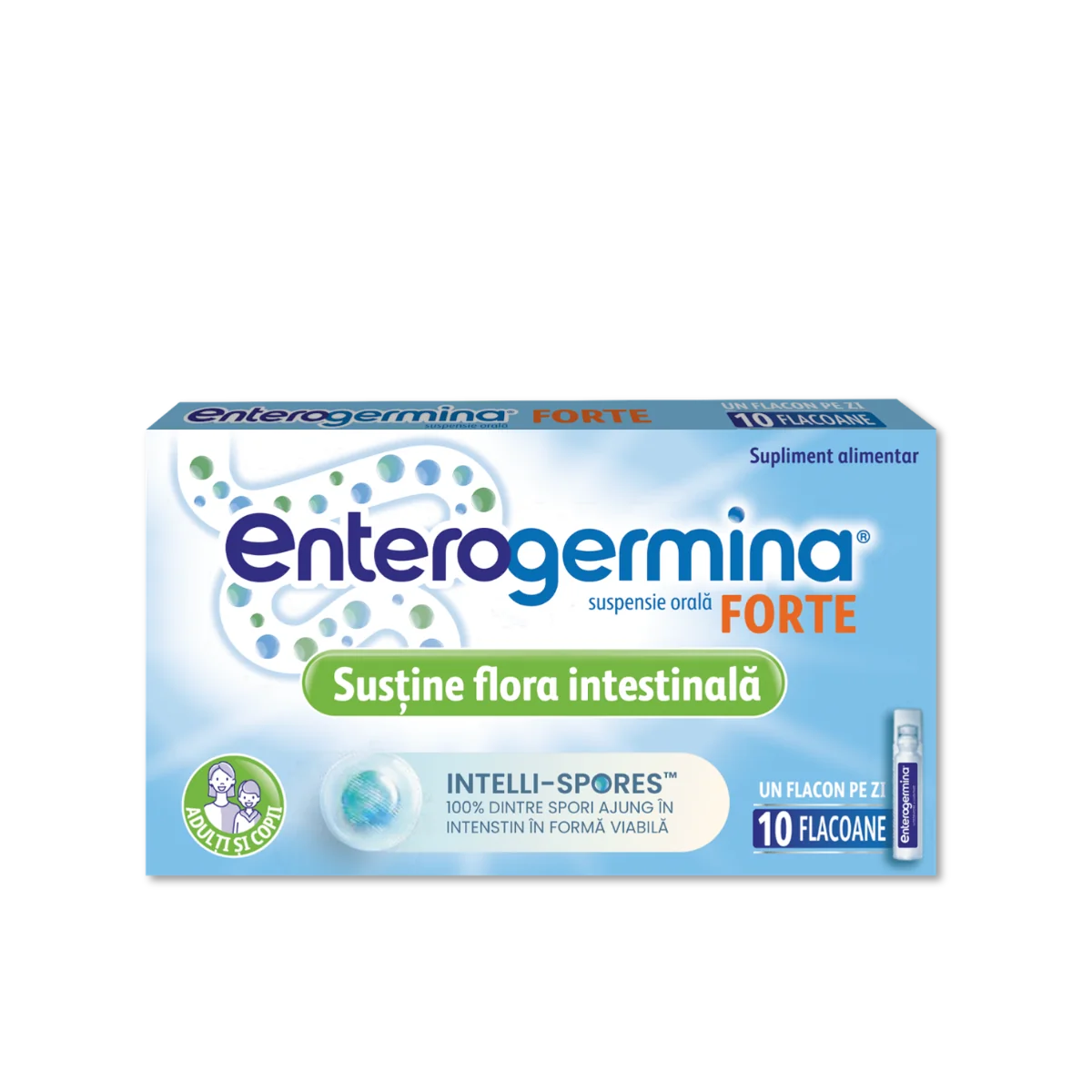Enterogermina Forte suspensie orala, 10 flacoane, Sanofi