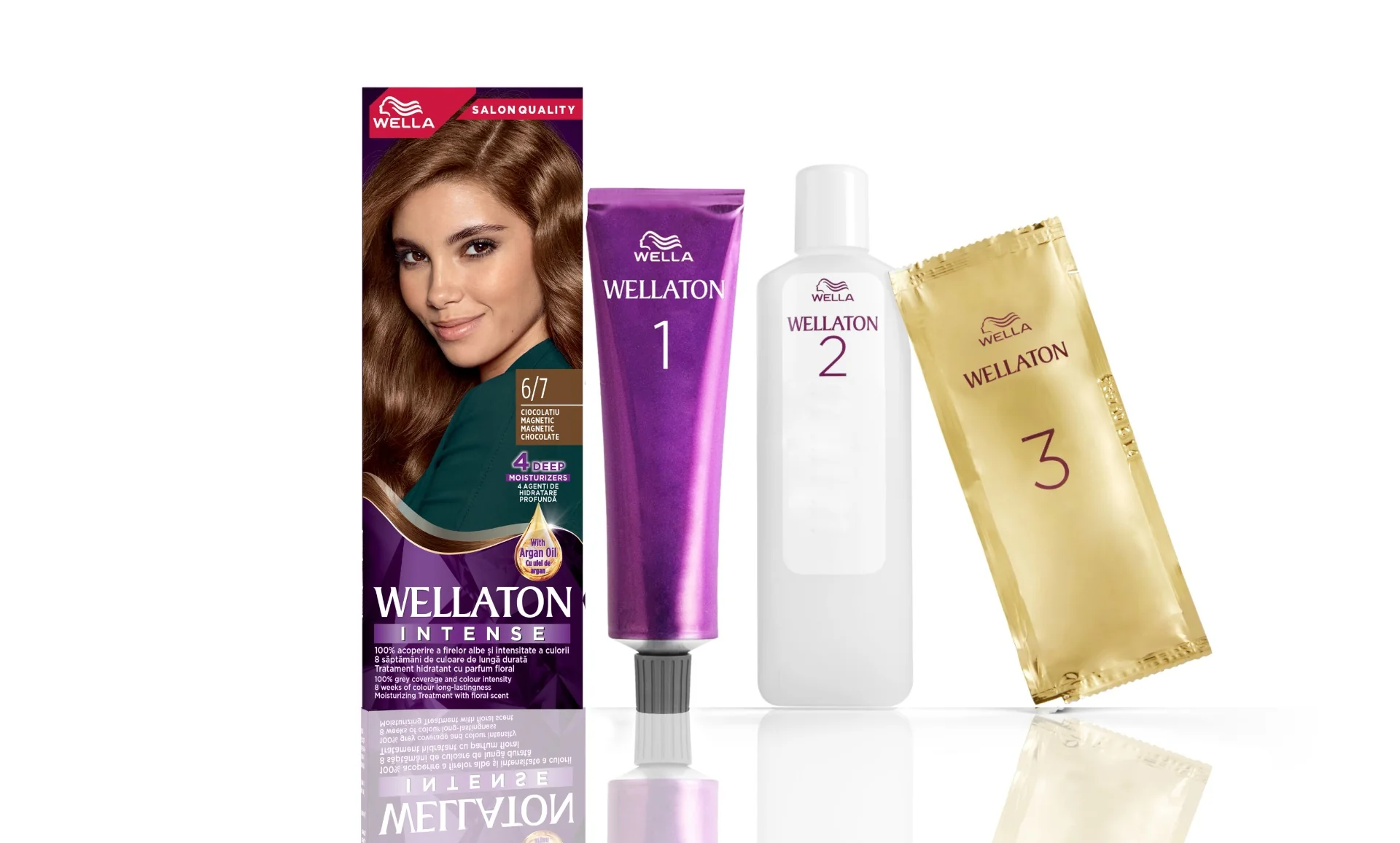 Vopsea de par permanenta Ciocolatiu Magnetic 6.7 Wellaton, 110ml, Wella