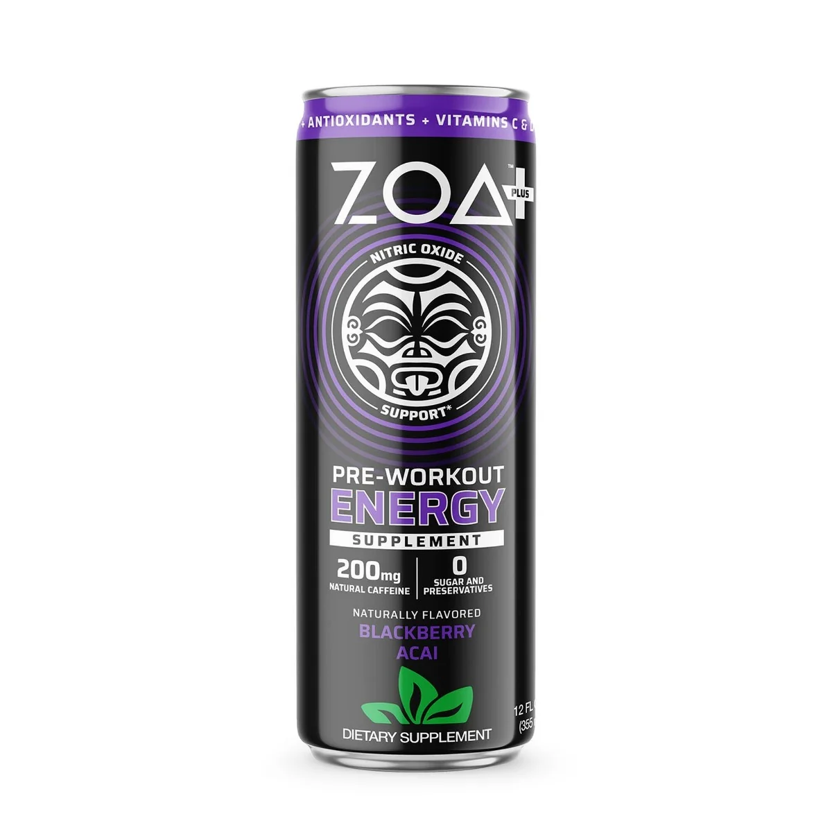 Bautura Energizanta Pre-Antrenament cu aroma de mure acai, 355,ml, GNC ZOA+ Pre-Workout 