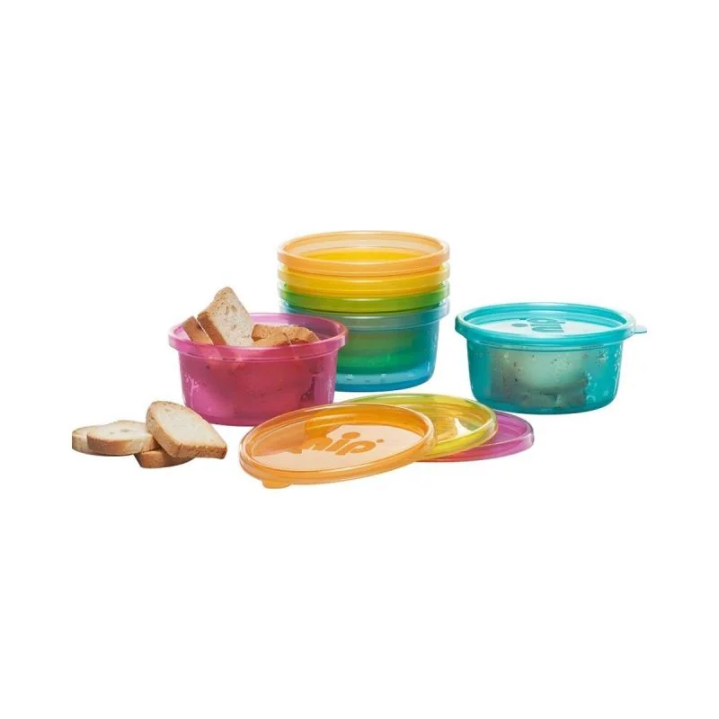 Set 6 boluri cu capac pentru alimente 0 luni+, Nip
