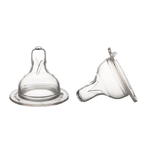 Tetina din silicon cu flux mare pentru biberon cu gat larg EasyStart 12 luni+, 2 bucati, Canpol babies 