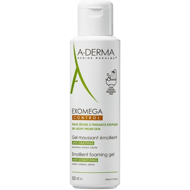 Gel spumant emolient Exomega Control, 500ml, A-Derma
