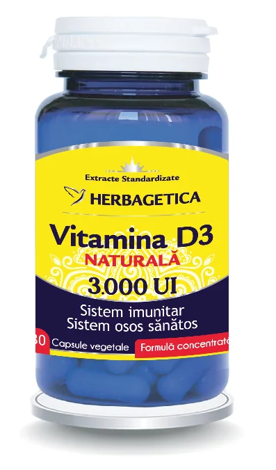 Detrix Vitamina D3 3000UI, 30 capsule, Herbagetica