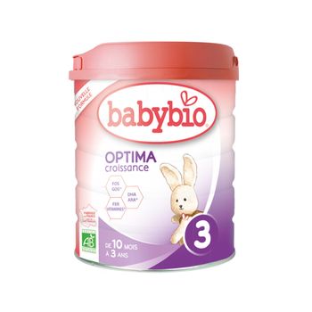 Lapte praf Optima 3 Croissance Bio, 800g, BabyBio 