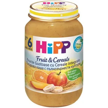 Piure fructe gustoase cu cereale integrale Bio, 190g, HiPP 