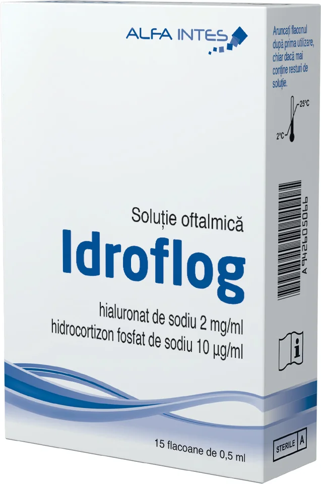 Idroflog solutie oftalmica, 15 flacoane, Alfa Intes