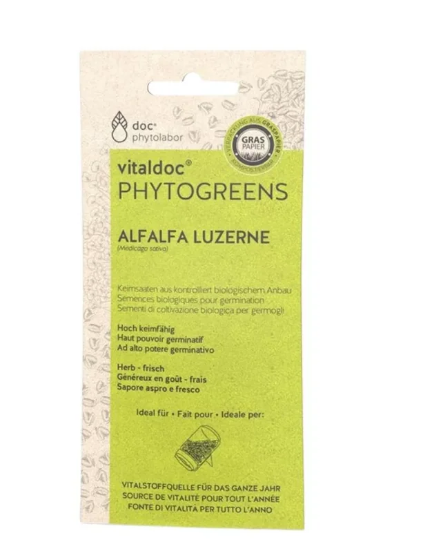 Seminte bio de alfalfa (lucerna) pentru germinat, 65g, Doc Phytolabor