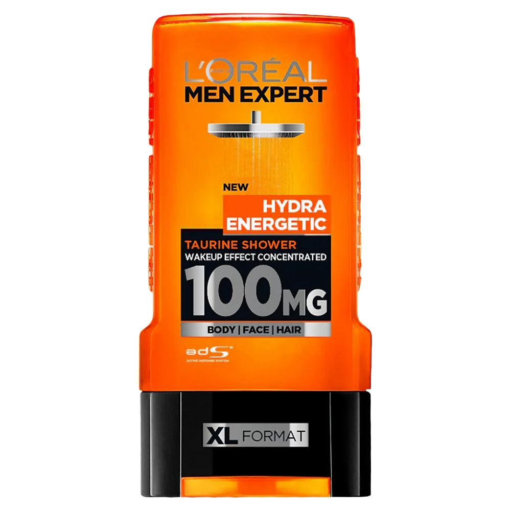 Gel de dus pentru corp, par si barba Hydra Energetic, 300ml, L'Oreal Men Expert