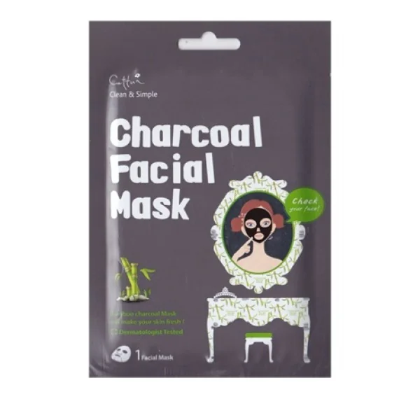 Masca tip servetel cu carbune si Houttuynia Cordata, 20g, Cettua