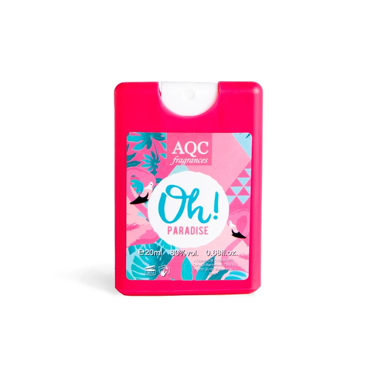 Apa de toaleta de buzunar Oh Paradise Pocket, 20ml, AQC Fragrances