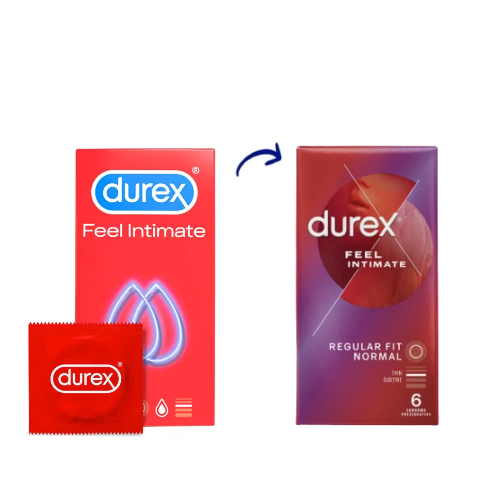 Prezervative Feel Intimate, 6 bucati, Durex