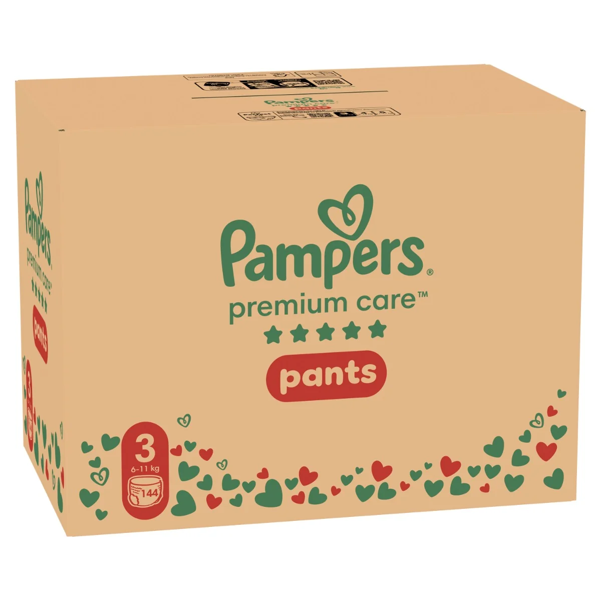 Scutece-chilotel Premium Care Pants XXL Box Marimea 3 pentru 6-11 kg, 144 bucati, Pampers