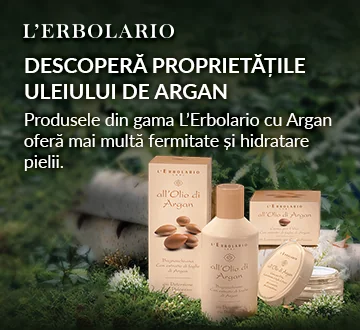 Uleiul de argan, ingredientul principal al acestei game, va avea grija ca pielea ta sa fie hidratata si catifelata Uleiul de argan, ingredientul principal al acestei game, va avea grija ca pielea ta sa fie hidratata si catifelata