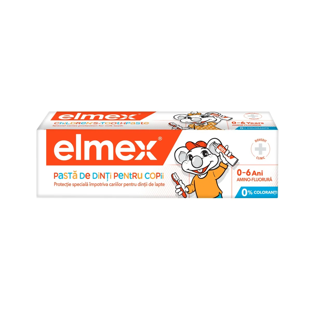 Pasta de dinti pentru copii de la 0-6 ani, 50ml, Elmex 