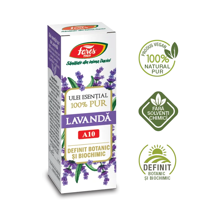 Ulei esential de lavanda A10, 10ml, Fares
