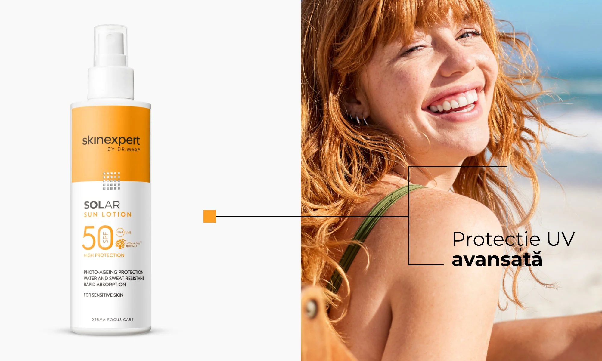 Prezentare Skinexpert by Dr. Max® Solar Lotiune SPF50 - protectie UV avansata Prezentare Skinexpert by Dr. Max® Solar Lotiune SPF50 - protectie UV avansata