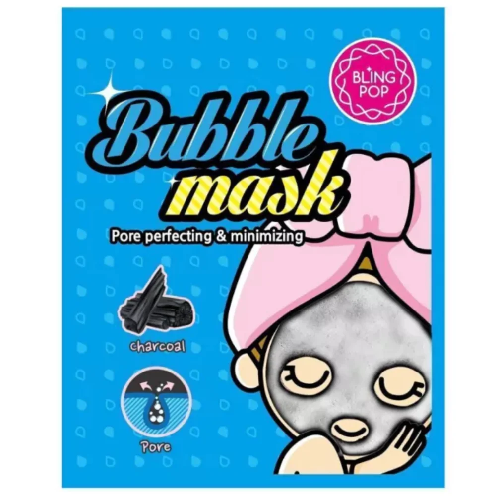 Masca de tip servetel cu bule de carbune, 30ml, Blingpop