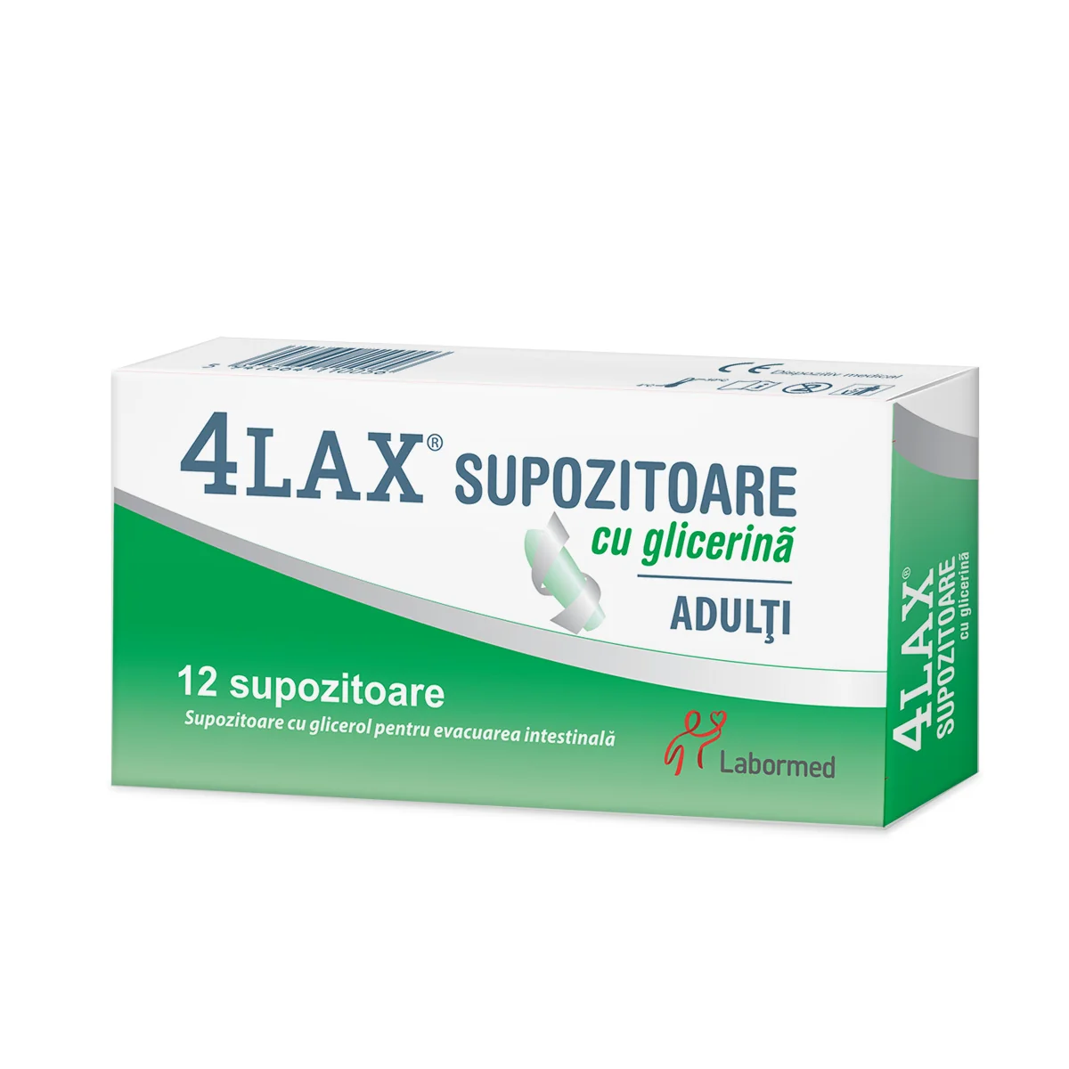 Supozitoare cu glicerina pentru adulti 4Lax, 12 bucati, Labormed 
