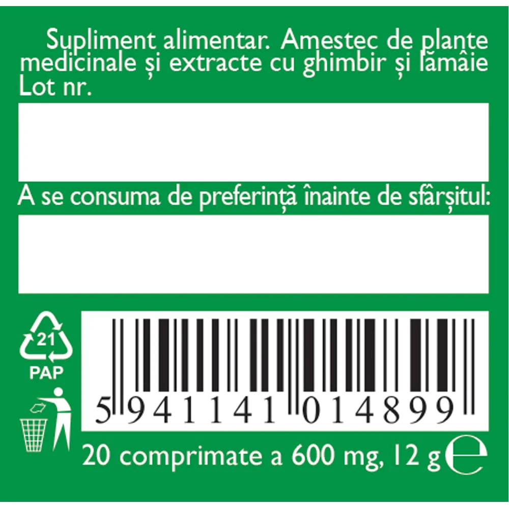 Rau de miscare pentru copii D161, 20 comprimate, Fares 