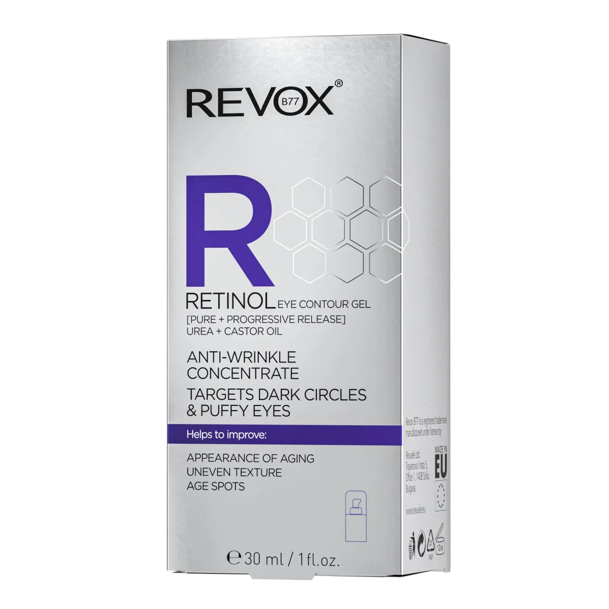 Crema gel pentru conturul ochilor cu Retinol, 30ml, Revox 