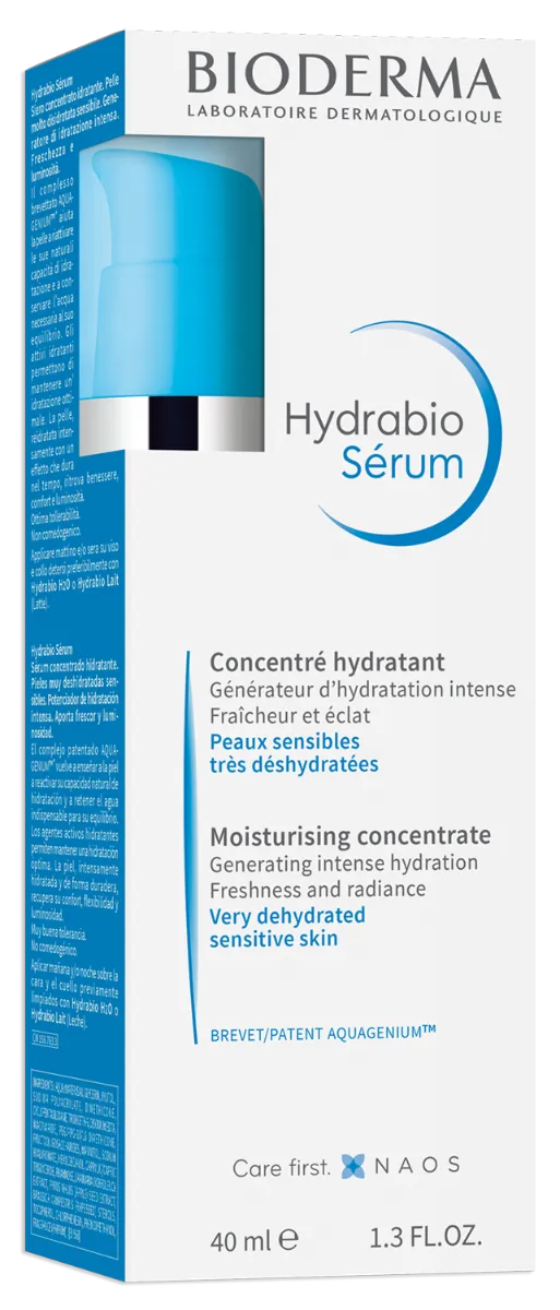 Ser concentrat pentru ten sensibil si deshidratat Hydrabio, 40ml, Bioderma 